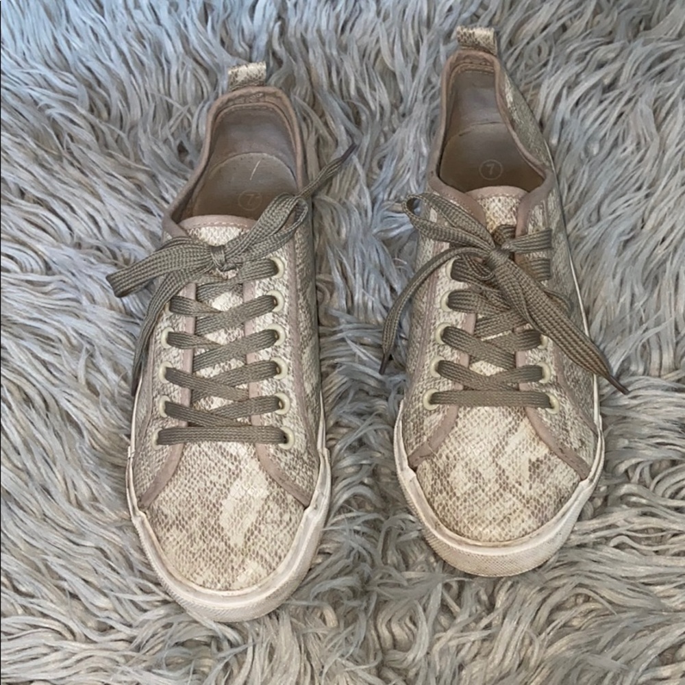 Snake Print Sneakers